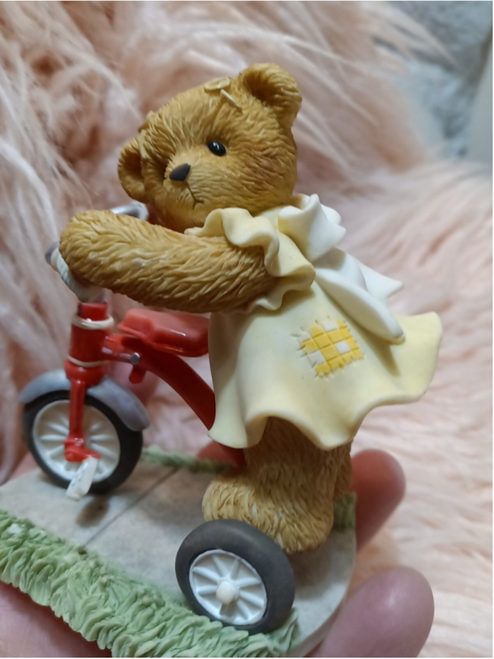 Cherished Teddies Johnna Girl On Radio Flyer Red Tricycle Hold Onto What Life